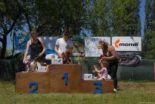 Kategorie Junior: 1.m. Milda z útulku Bona, 2.m. Mexi z Krupky a 3.m. Melmen z Mirovic