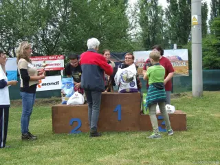 Psi voříšci nad 40 cm: 1 místo Ťulda, 2.místo Bojar a 3. místo Max